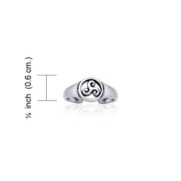 Celtic Silver Spiral Toe Ring TR3721 - Jewelry